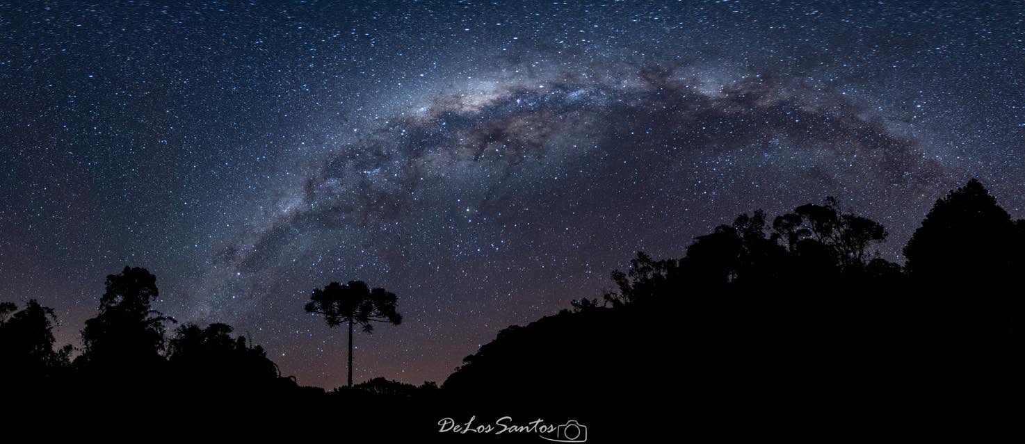 Via Láctea sobre a Serra Catarinense